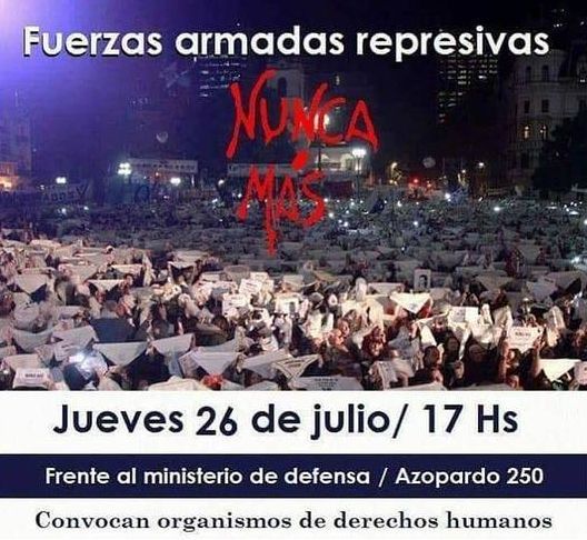 marcha contra las fuerzas armadas